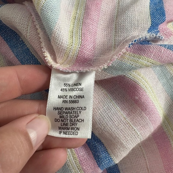 Jones & Co Jones New York Plus Size Linen Tunic Top Shirt Blouse - Picture 9 of 12